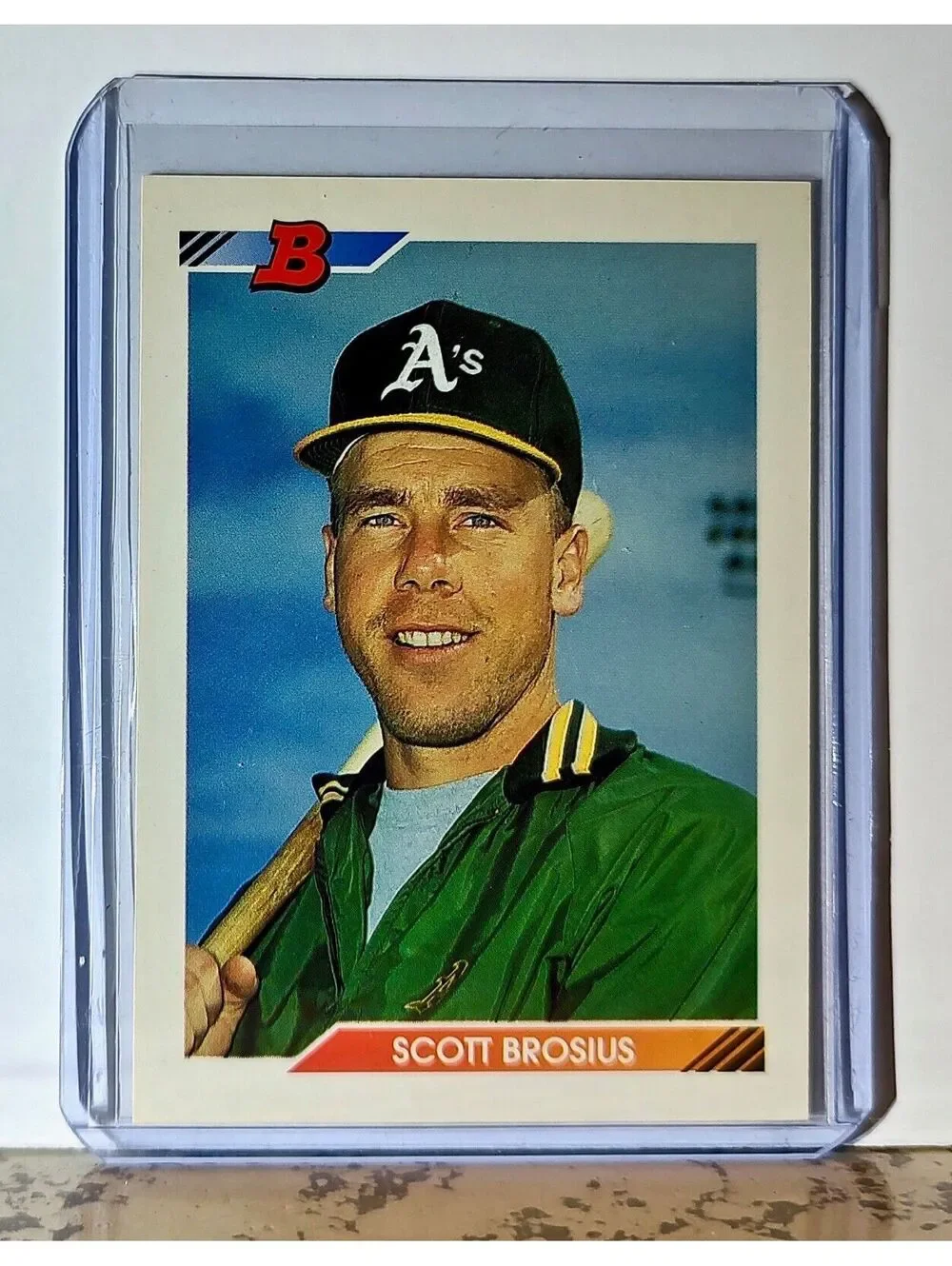 Scott Brosius 1992 Topps Bowman MLB #527 Baseball Card Oakland Athletics